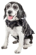 Pet Life ®  Luxe 'Chauffurry' Zebra Patterned Designer Mink Fur Dog Coat