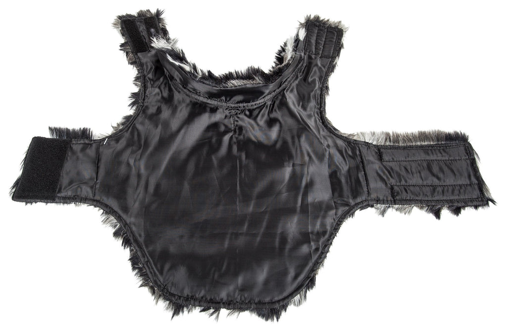 Pet Life ®  Luxe 'Chauffurry' Zebra Patterned Designer Mink Fur Dog Coat