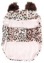 Pet Life ® Luxe 'Furracious' Cheetah Patterned Mink Designer Fashion Fur Dog Coat
