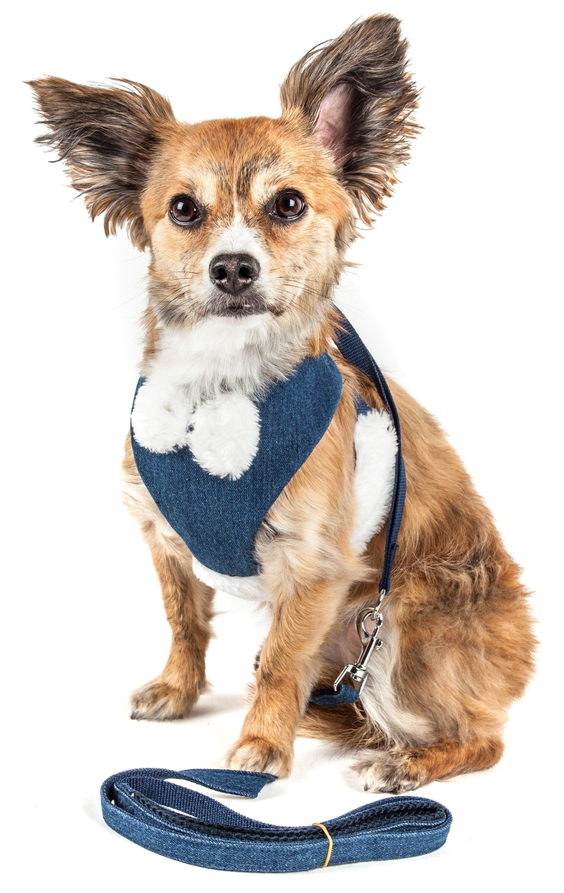 Pet Life ® Luxe 'Pom Draper' 2-In-1 Adjustable Fashion Dog Harness and Leash