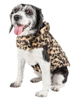 Pet Life ®  Luxe 'Poocheetah' Cheetah-Spotted Designer Mink Fur Dog Coat