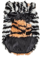 Pet Life ®  Luxe 'Tigerbone' Tiger-Patterned Mink Fashion Fur Dog Jacket