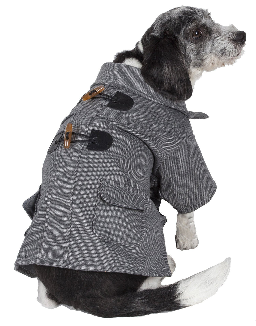 Pet Life ® 'Military Static' Rivited Fashion Collared Wool Dog Jacket Coat