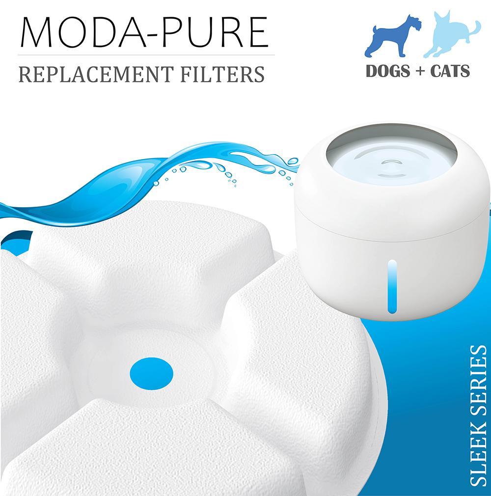 Pet Life ® 'Moda-Pure' Filtered Dog and Cat Fountain - Replacement Filters - 3 Pack