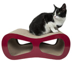 Pet Life ® 'Modiche' Premium Quality Modern Designer Kitty Cat Scratcher Lounger Lounge with Catnip
