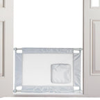 Pet Life ® 'Porta Gate' Anti-Drilling Nylon Mesh Collapsible Folding Travel Safety Pet Cat Dog Gate w/ Zippered Entrance