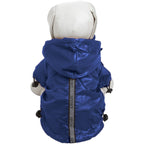 Pet Life ® 'Reflecta-Sport' Multi-Adjustable Reflective Weather-Proof Dog Raincoat w/ Removable Hood