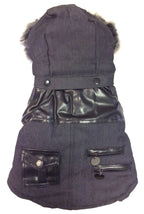 Pet Life ® 'Ruff-Choppered' Denim Fashioned Wool Dog Coat Jacket