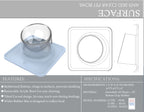 Pet Life ® 'Surface' Anti-Skid and Anti-Spill Curved and Clear Removable Pet Bowl