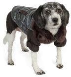 Pet Life ® Track-Collared' Metallic Ultra Fur 3M Insulated Pet Dog Jacket
