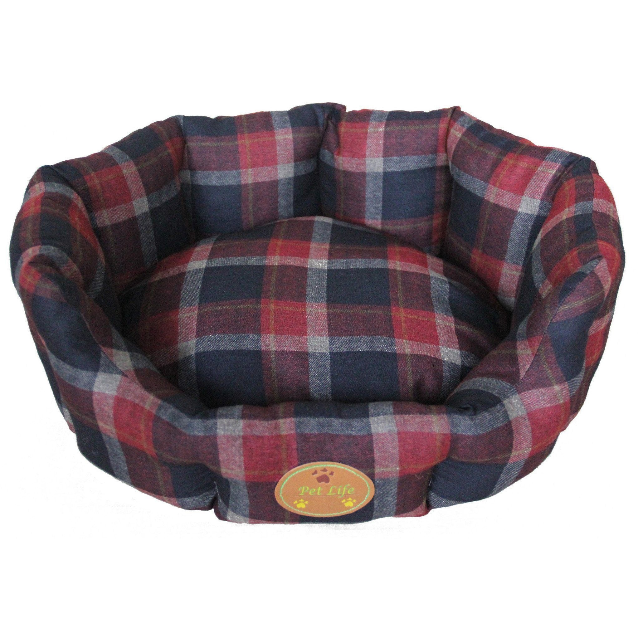 Pet Life ® 'Wick-Away' Wick-proof Nano-Silver and Anti-Bacterial Water Resistant Rounded Circular Pet Dog Bed Lounge