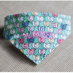 Touchdog Elephant Patterned Hook-and-Loop Fashion Dog Bandana
