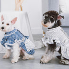 Touchdog 'I love Poochi' Classical Plaid Fashion Designer Dog Dress