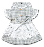 Touchdog 'I love Poochi' Classical Plaid Fashion Designer Dog Dress