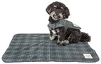 Touchdog ® 2-In-1 Windowpane Plaid Matching Dog Jacket and Reversible Dog Mat