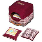 Touchdog ® '70's Vintage-Tribal' 2-in-1 Collapsible Squared Dog and Cat Bed