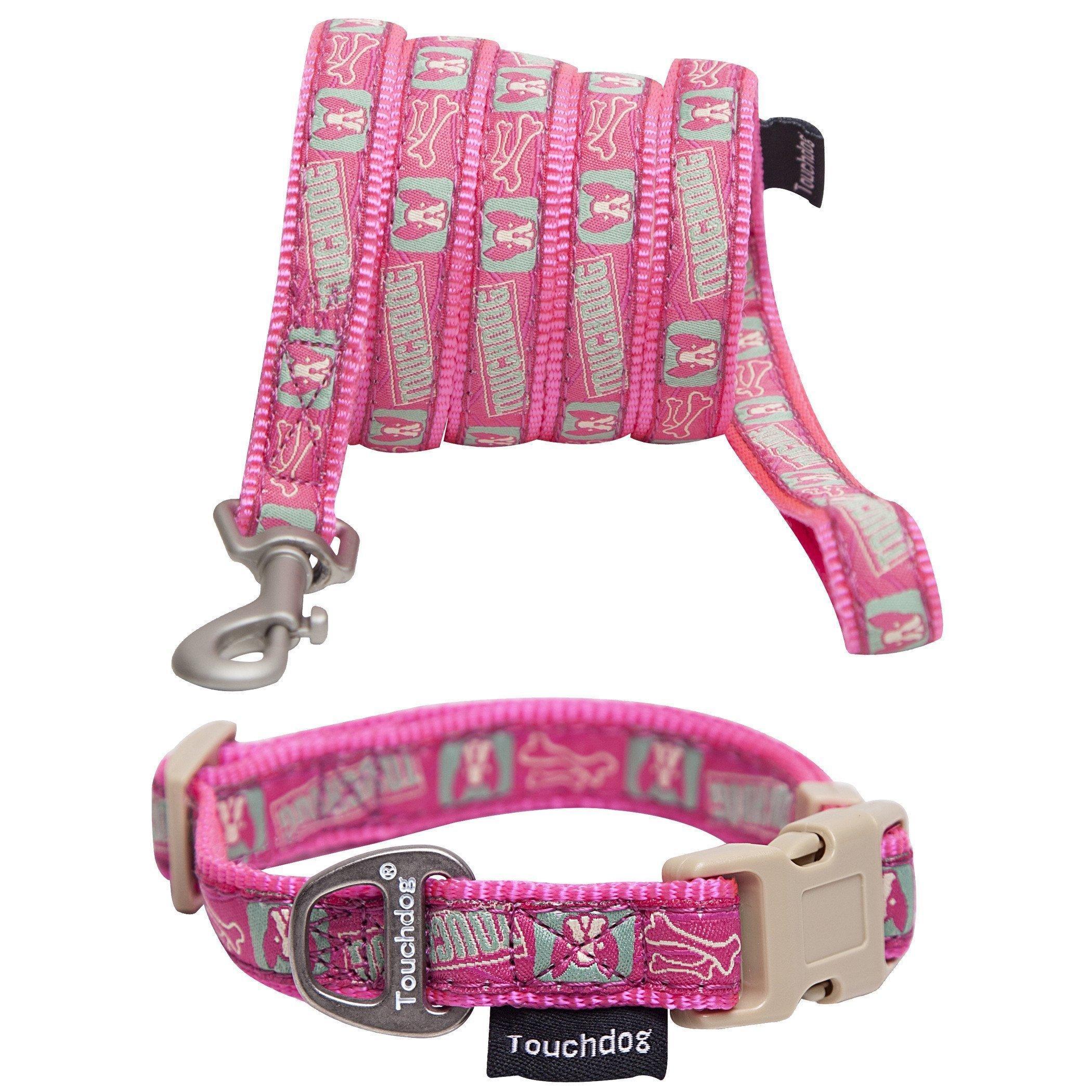 Touchdog ® 'Caliber' Designer Embroidered Fashion Pet Dog Leash and Collar