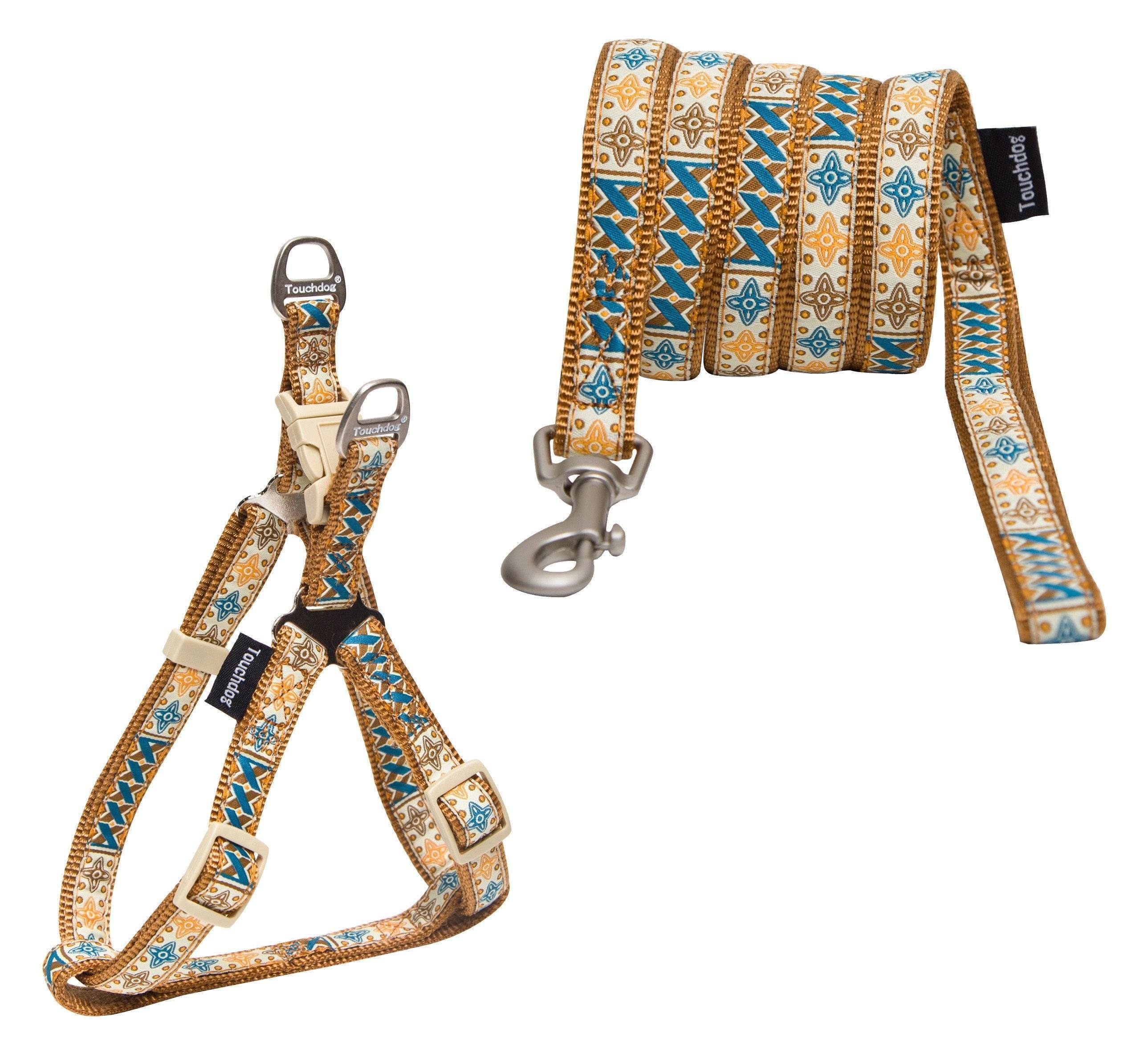 Touchdog ® 'Caliber' Embroidered Designer Fashion Pet Dog Leash and Harness
