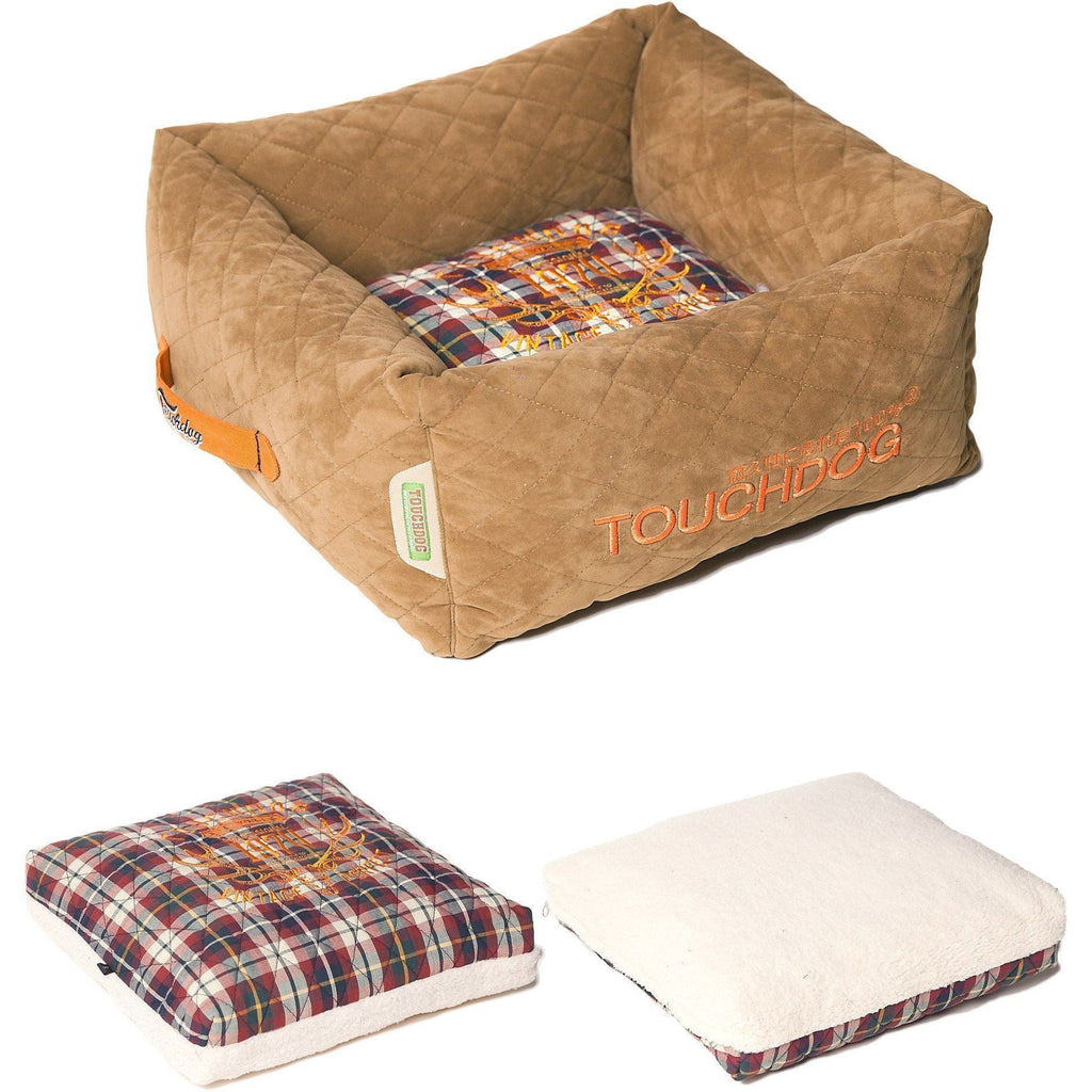 Touchdog ® 'Exquisite-Wuff' Quilted Squared Designer Dog Bed