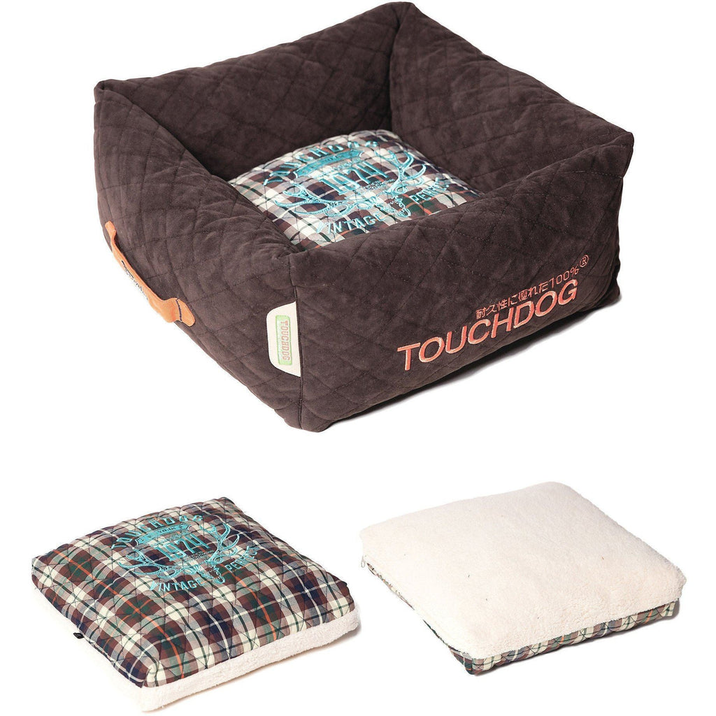 Touchdog ® 'Exquisite-Wuff' Quilted Squared Designer Dog Bed