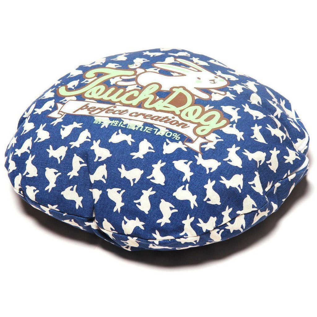 Touchdog ® 'Lazy-Bones' Rabbit-Spotted Rounded Designer Dog Bed