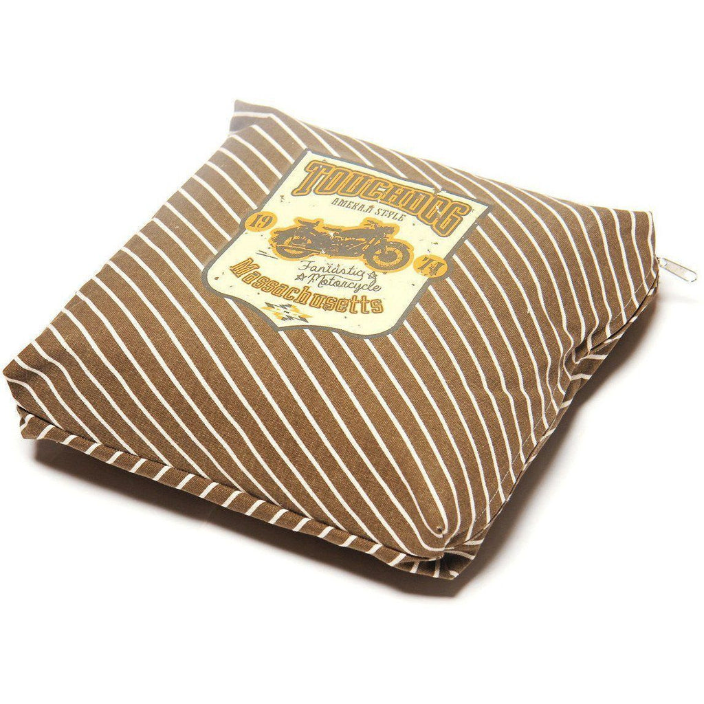 Touchdog ® 'Neutral-Striped' Squared Designer Dog Bed