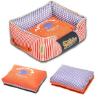 Touchdog ® 'Polka-Striped' Rectangular Designer Premium Dog Bed