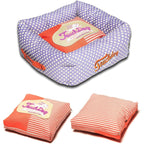 Touchdog ® 'Polka-Striped' Designer Premium Squared Dog Bed