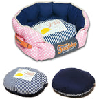 Touchdog ® 'Polka-Striped' Polo Designer Premium Rounded Dog Bed