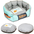 Touchdog ® 'Polka-Striped' Polo Designer Premium Rounded Dog Bed