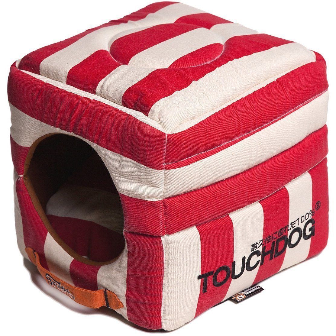 Touchdog ® 'Polo-Striped' 2-in-1 Convertible and Collapsible Dog and Cat Bed