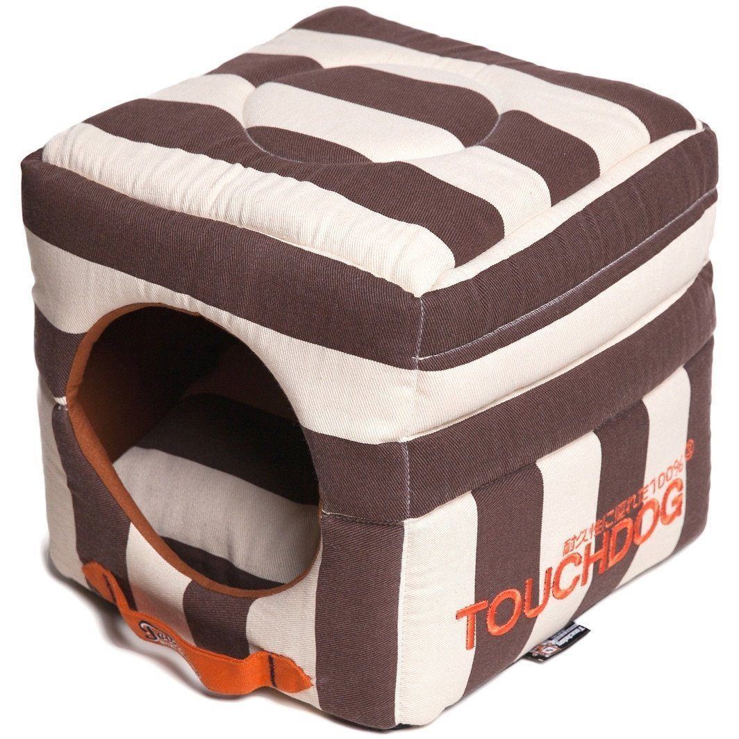 Touchdog ® 'Polo-Striped' 2-in-1 Convertible and Collapsible Dog and Cat Bed