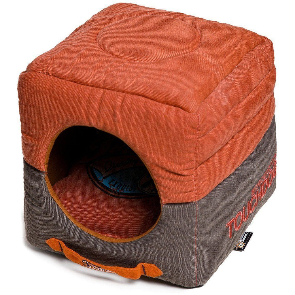 Touchdog ® 'Vintage Squared' 2-in-1 Convertible and Collapsible Dog and Cat Bed