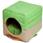 Touchdog ® 'Vintage Squared' 2-in-1 Convertible and Collapsible Dog and Cat Bed