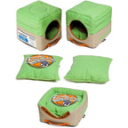 Touchdog ® 'Vintage Squared' 2-in-1 Convertible and Collapsible Dog and Cat Bed