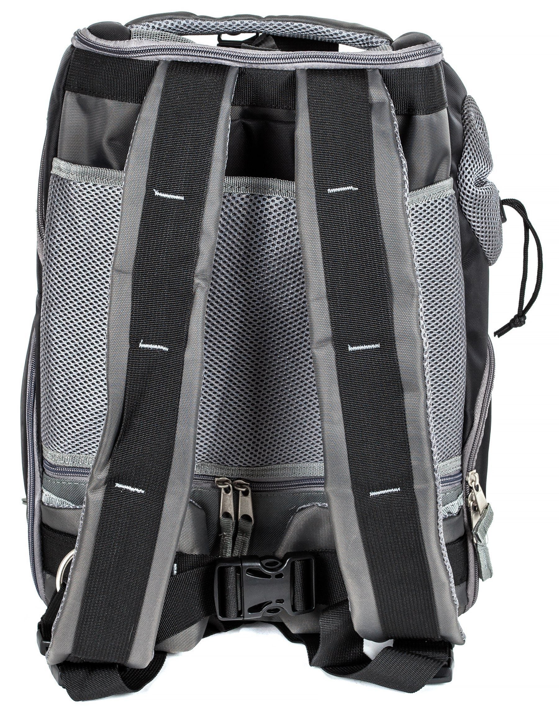 Touchdog ® 'Wuffle Duffle' 2-in-1 Wheeled Backpack Sporty Pet Carrier