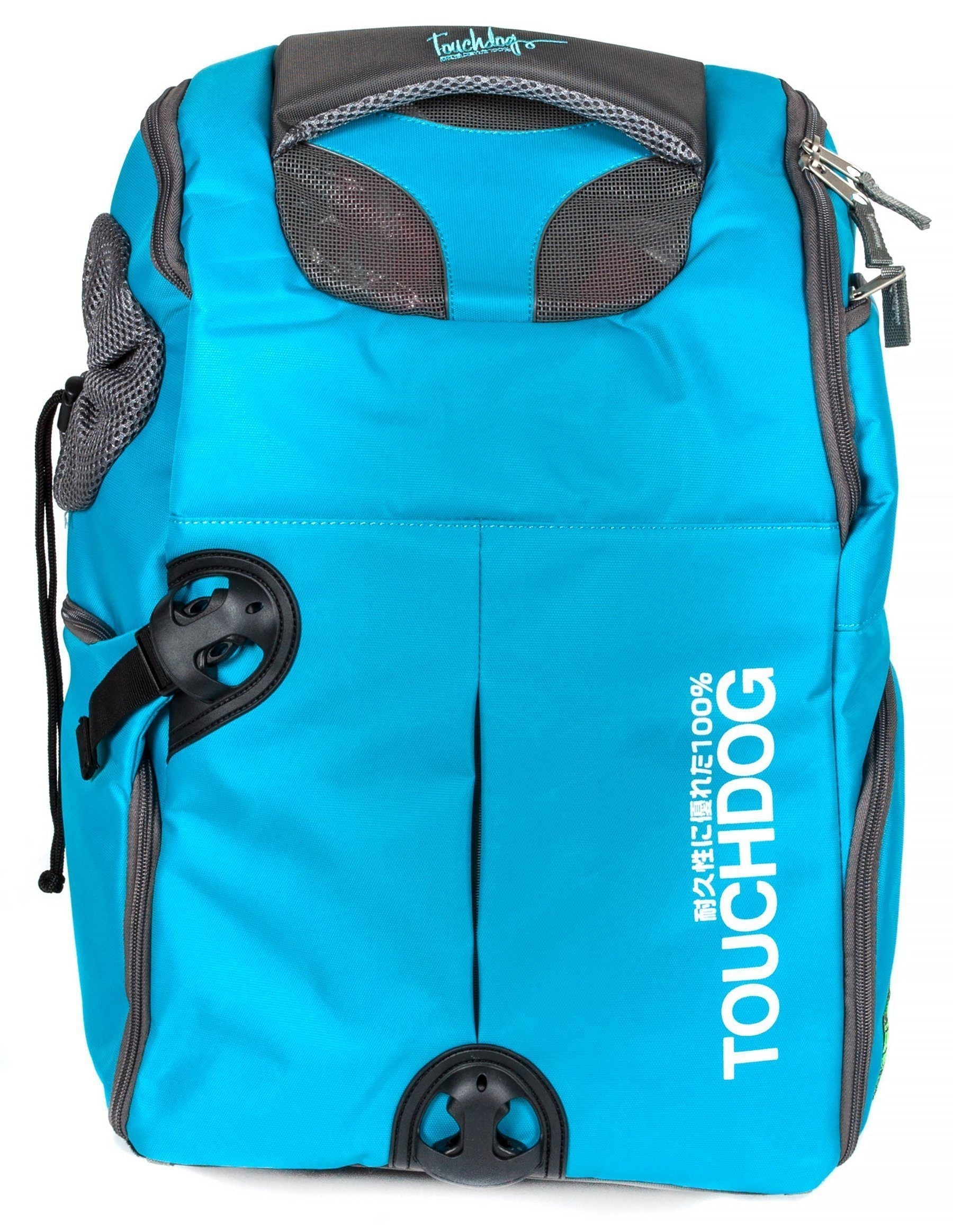 Touchdog ® 'Wuffle Duffle' 2-in-1 Wheeled Backpack Sporty Pet Carrier